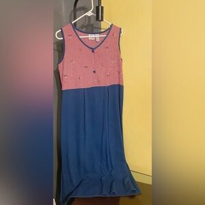 Koret Blue and Pink Sleeveless Casual Kids Dress